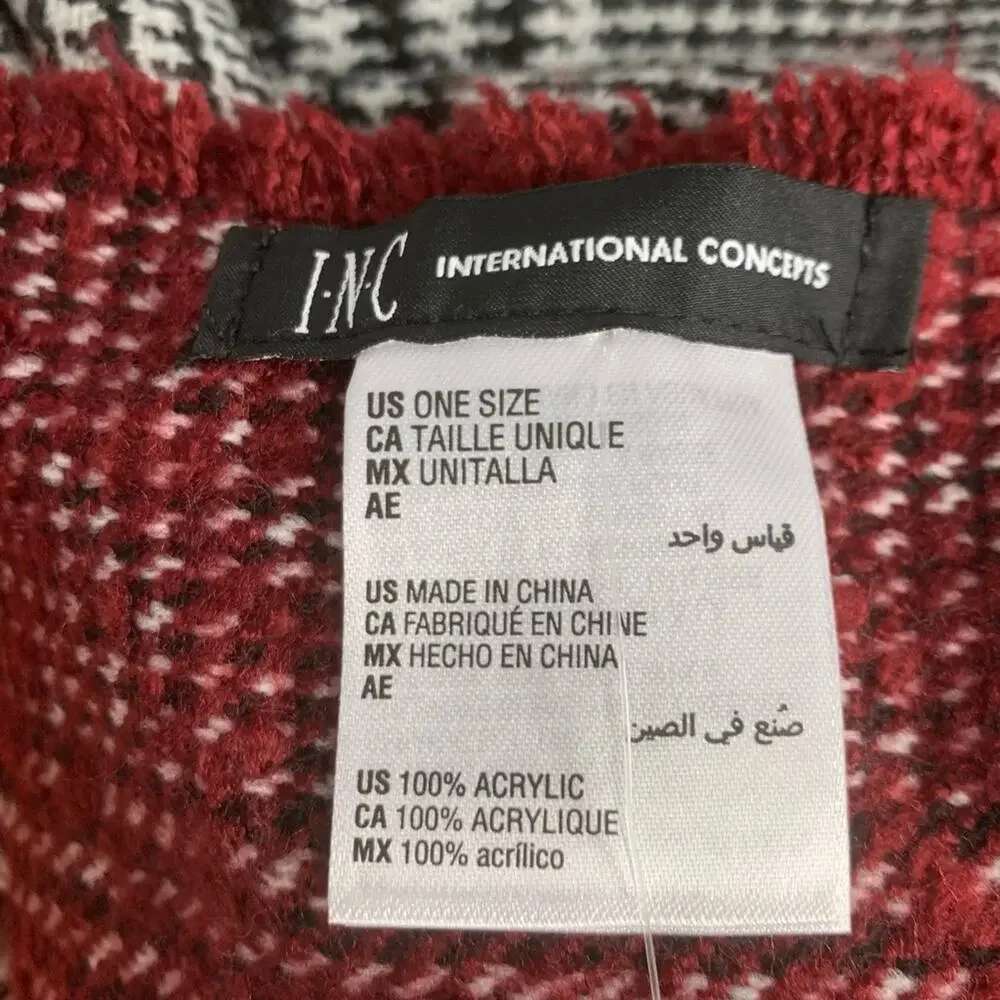 INC‎ International Concepts Plaid Colorblock Scarf